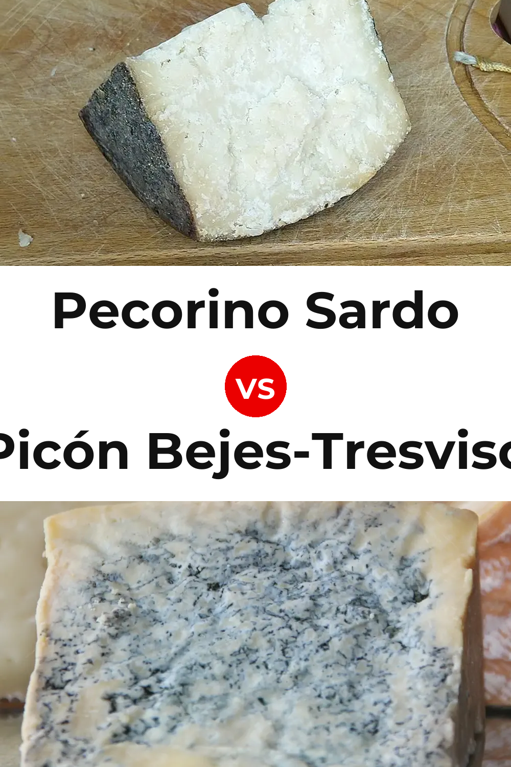 Pecorino Sardo Cheese vs Picón Bejes-Tresviso Cheese Pinterest comparison