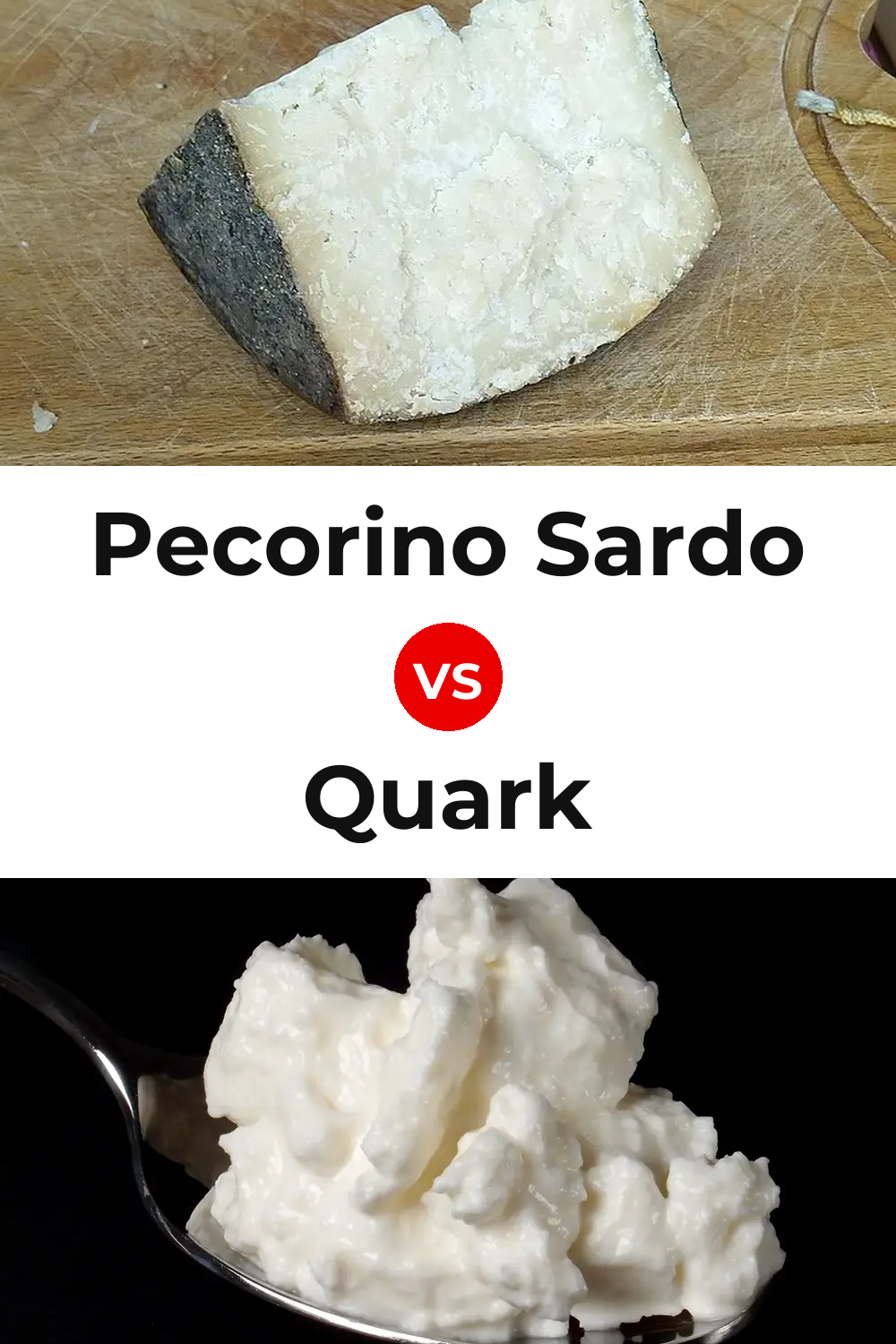 Pecorino Sardo Cheese vs Quark Cheese Pinterest comparison