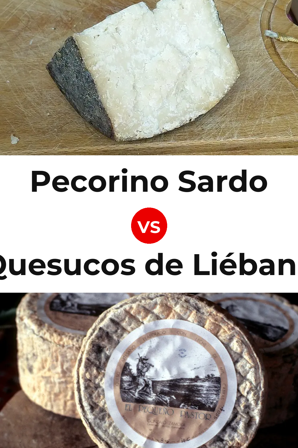 Pecorino Sardo Cheese vs Quesucos de Liébana Cheese Pinterest comparison
