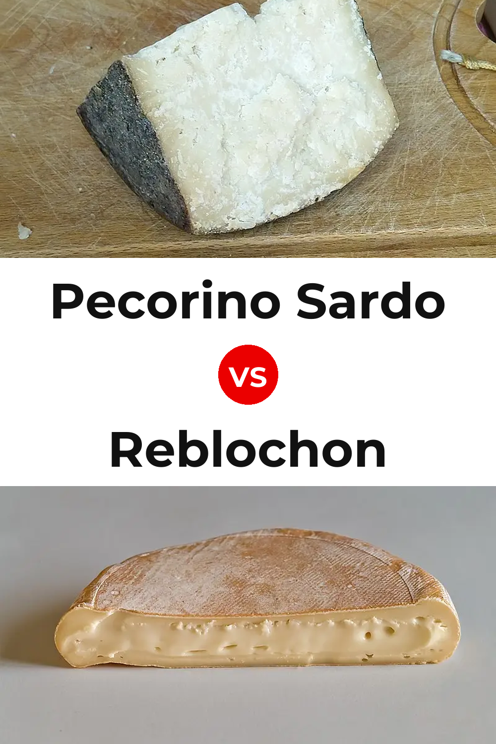 Pecorino Sardo Cheese vs Reblochon Cheese Pinterest comparison