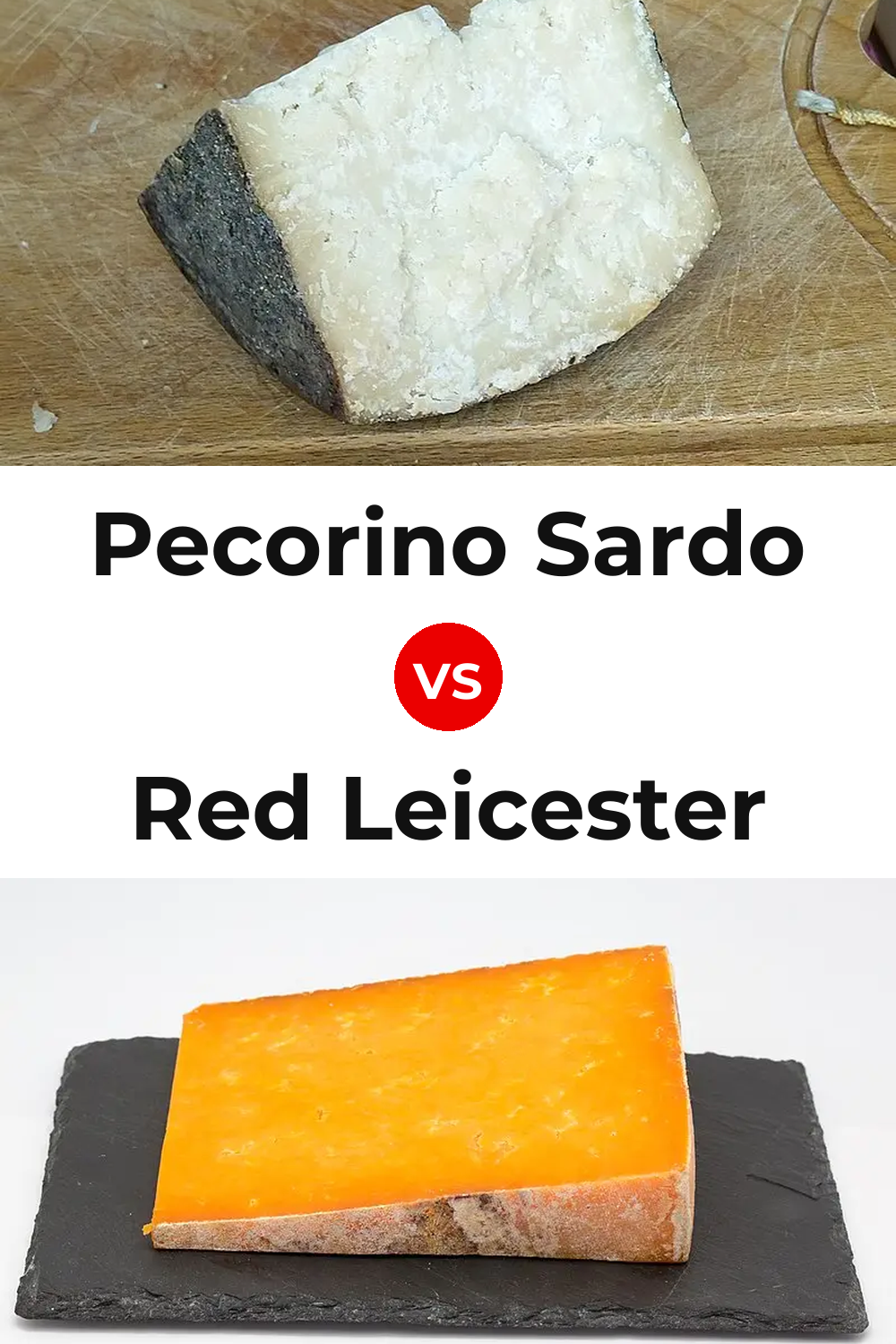 Pecorino Sardo Cheese vs Red Leicester Cheese Pinterest comparison