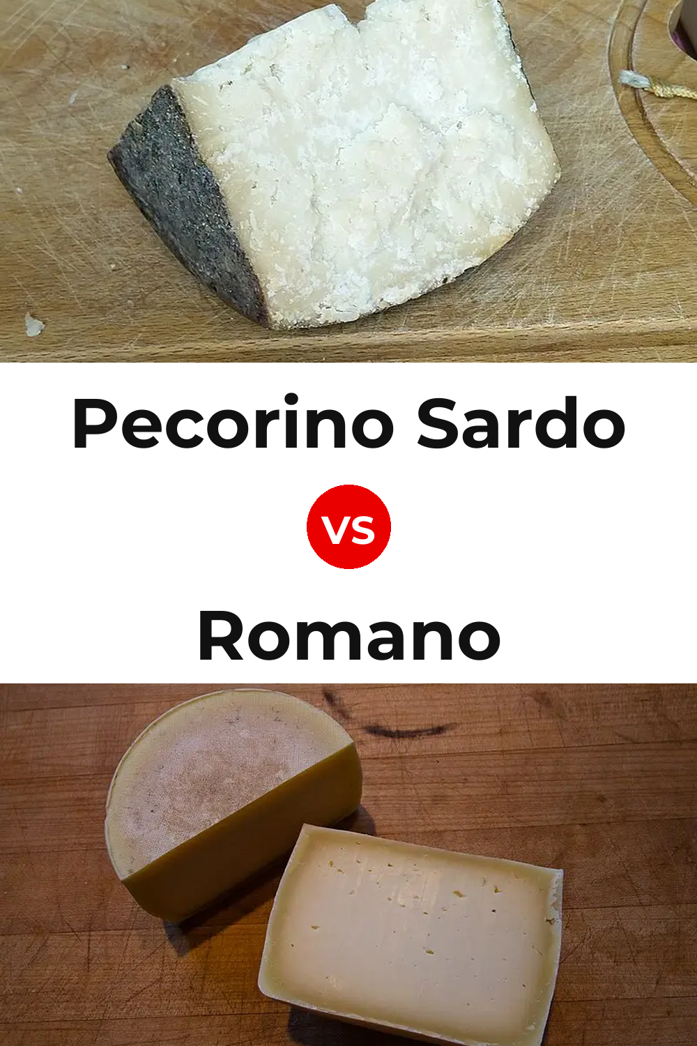 Pecorino Sardo Cheese vs Romano Cheese Pinterest comparison