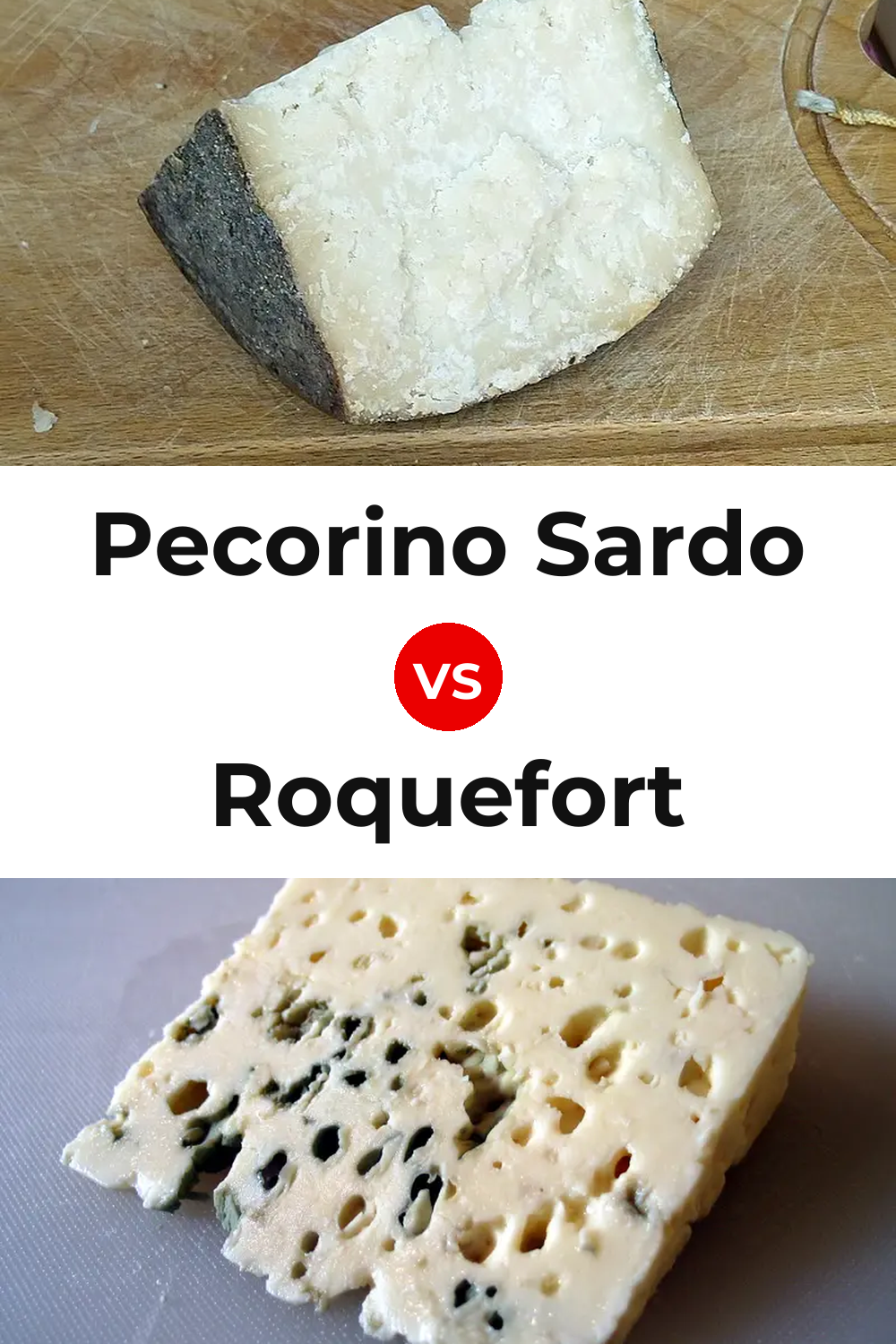 Pecorino Sardo Cheese vs Roquefort Cheese Pinterest comparison