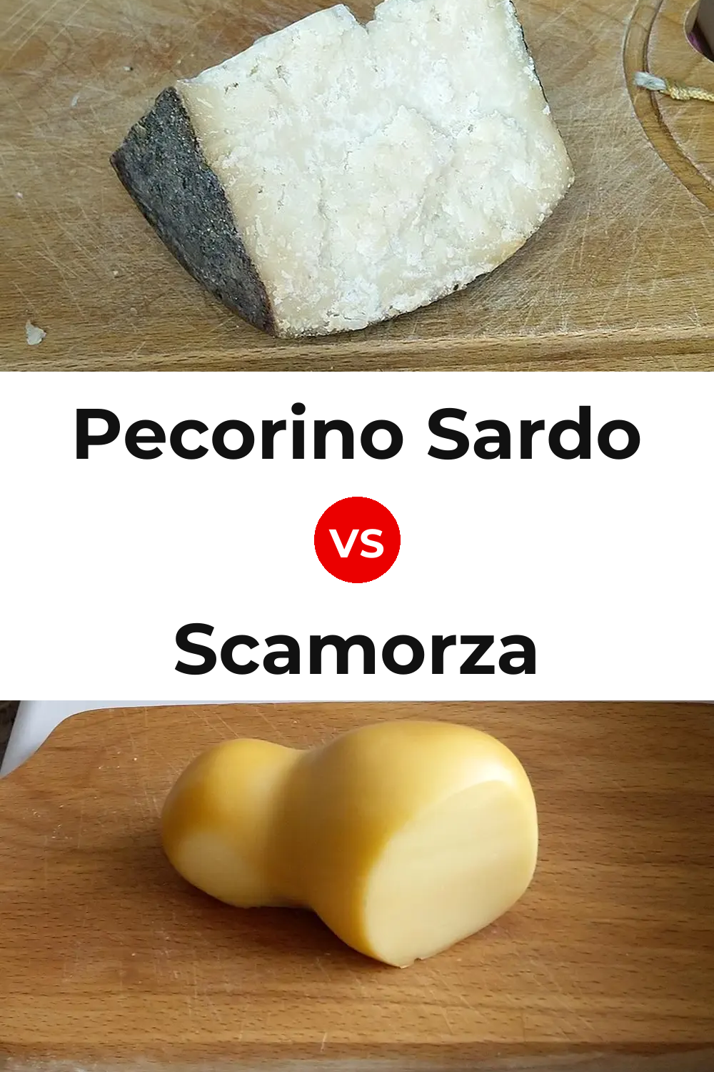 Pecorino Sardo Cheese vs Scamorza Cheese Pinterest comparison