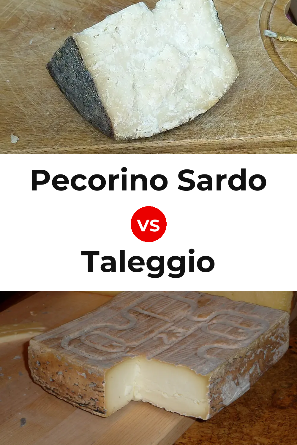 Pecorino Sardo Cheese vs Taleggio Cheese Pinterest comparison