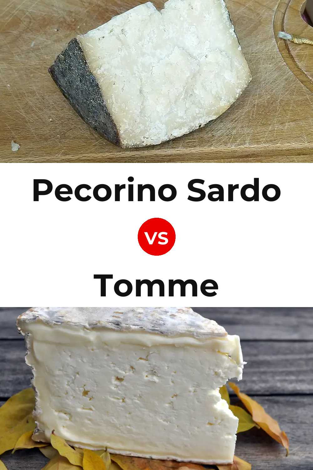 Pecorino Sardo Cheese vs Tomme Cheese Pinterest comparison
