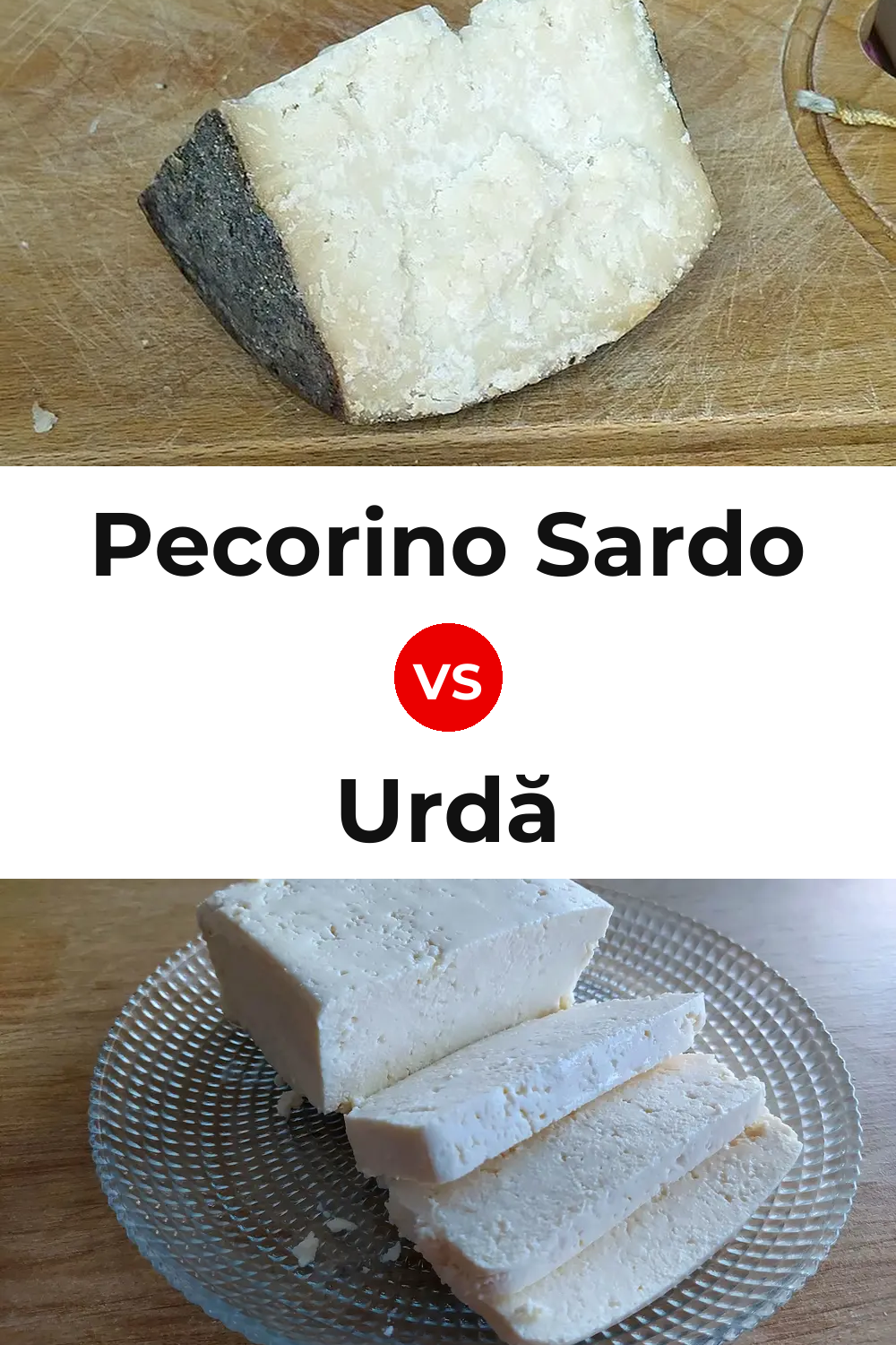Pecorino Sardo Cheese vs Urdă Cheese Pinterest comparison