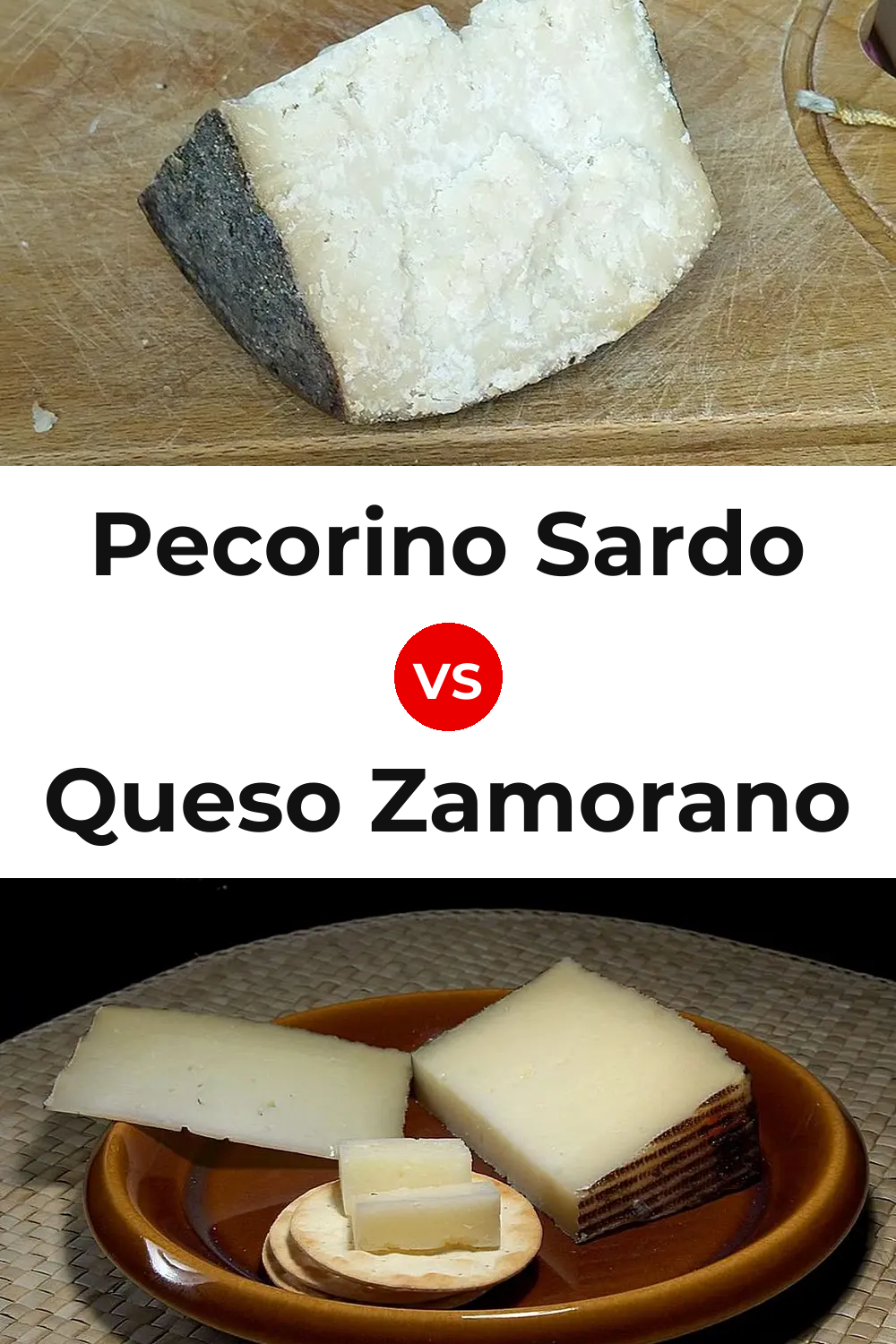 Pecorino Sardo Cheese vs Queso Zamorano Pinterest comparison