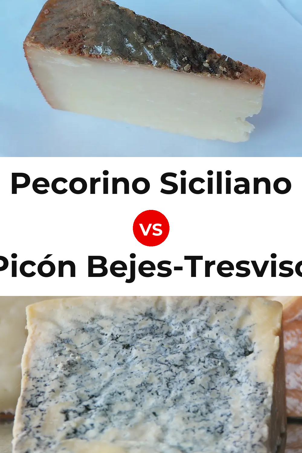Pecorino Siciliano Cheese vs Picón Bejes-Tresviso Cheese Pinterest comparison