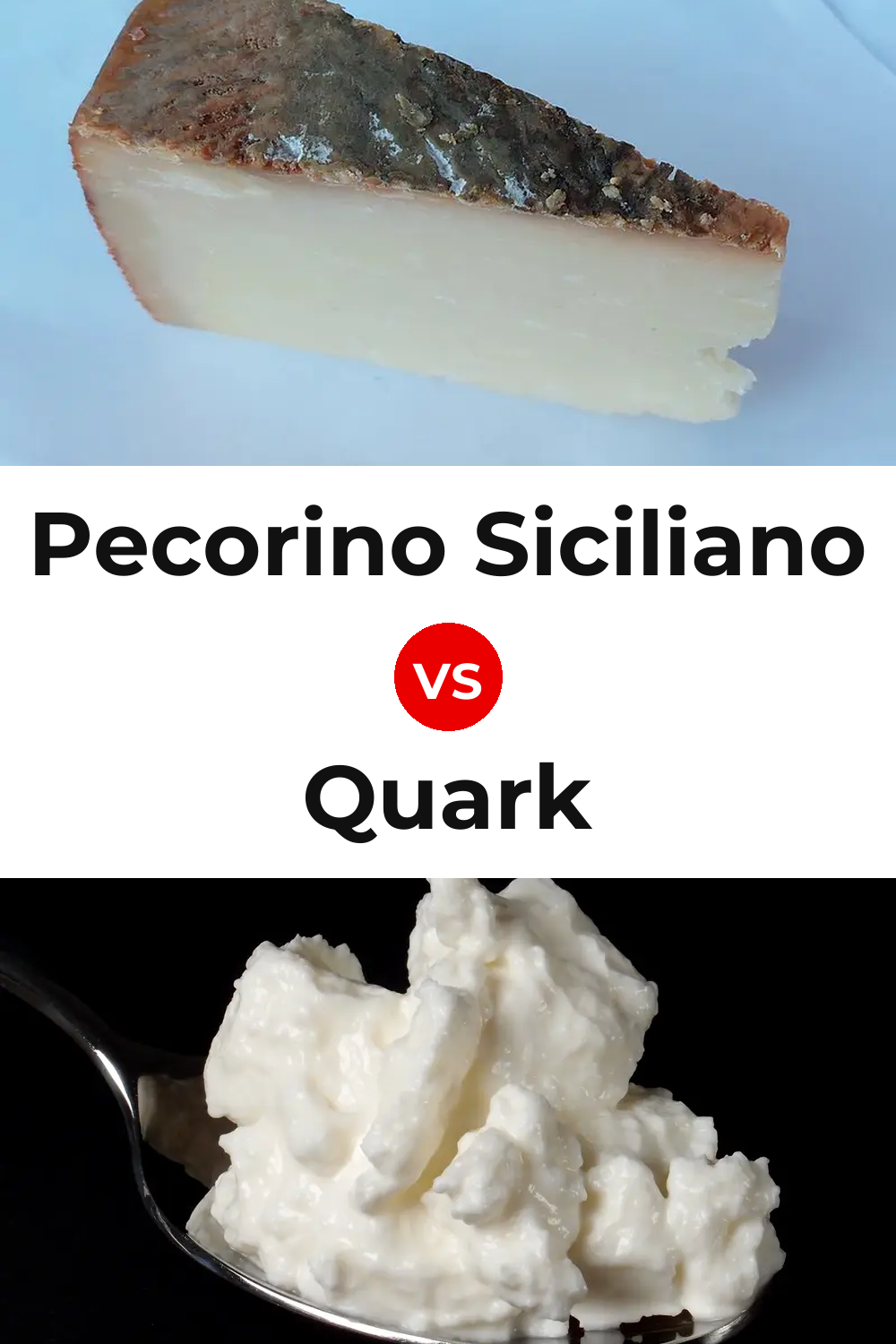Pecorino Siciliano Cheese vs Quark Cheese Pinterest comparison