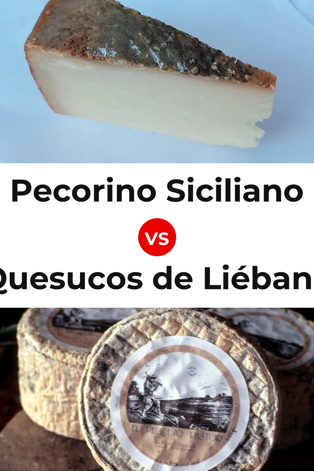 Pecorino Siciliano Cheese vs Quesucos de Liébana Cheese Pinterest comparison