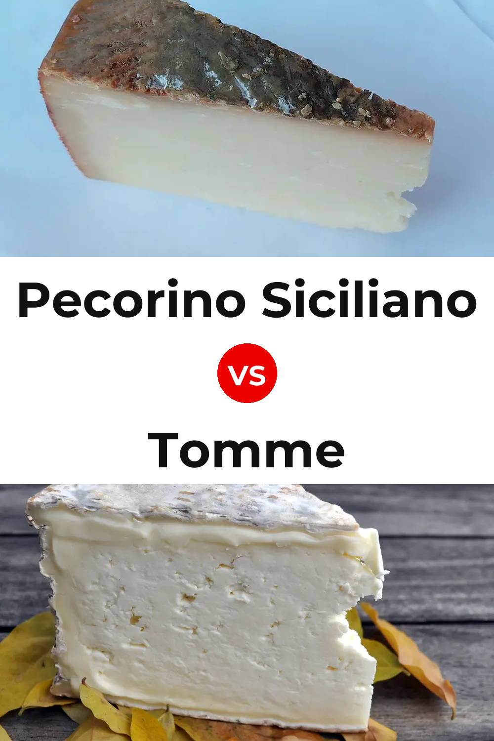Pecorino Siciliano Cheese vs Tomme Cheese Pinterest comparison