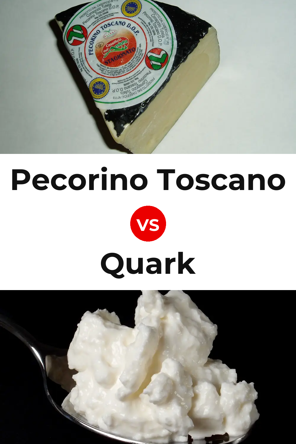 Pecorino Toscano Cheese vs Quark Cheese Pinterest comparison