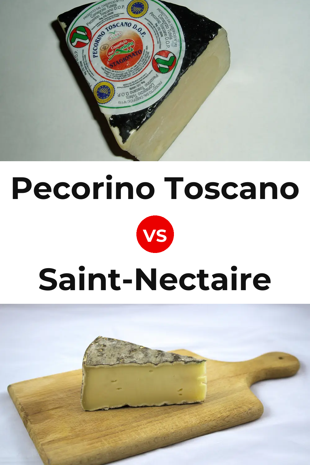 Pecorino Toscano Cheese vs Saint-Nectaire Cheese Pinterest comparison