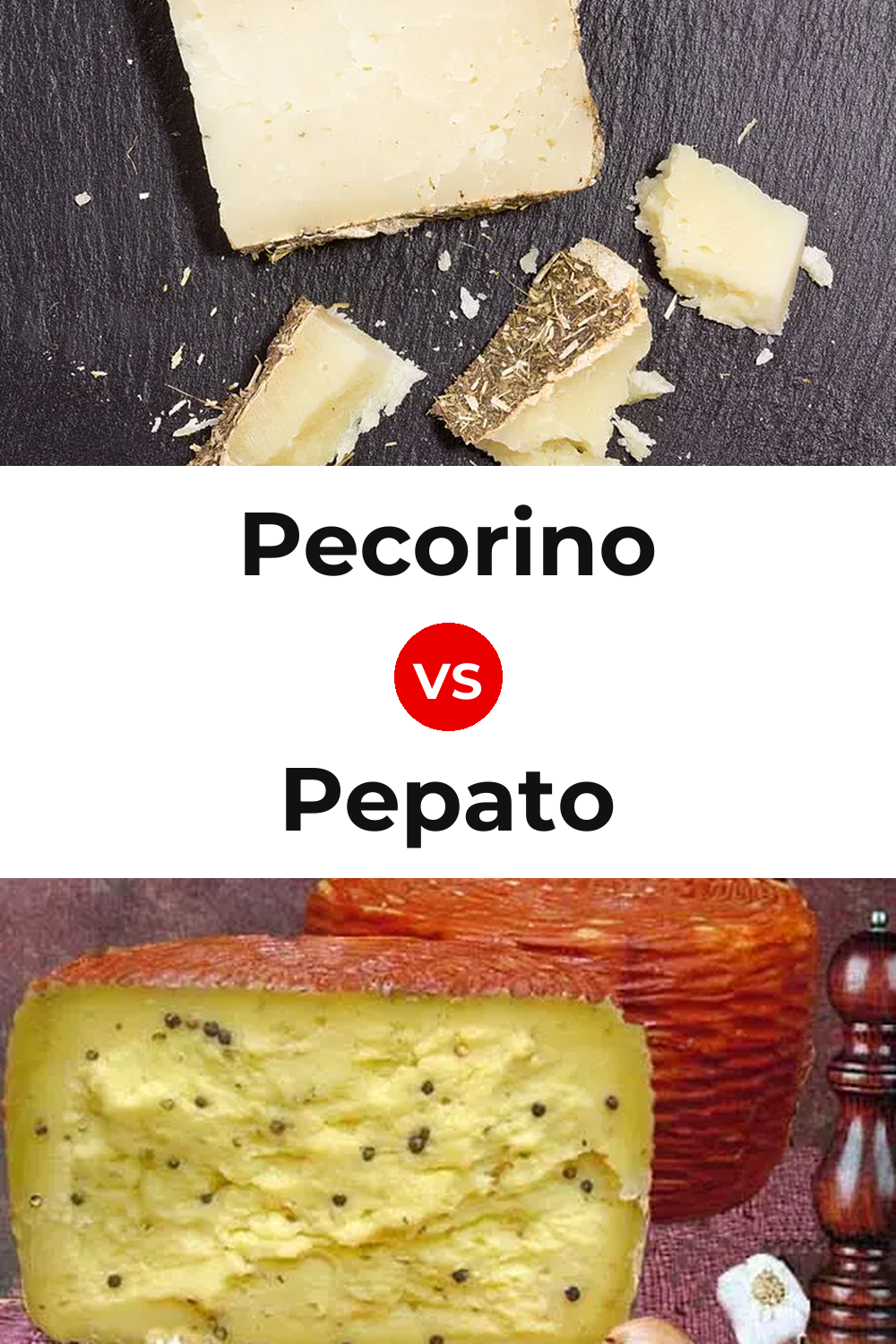 Pecorino Cheese vs Pepato Cheese Pinterest comparison