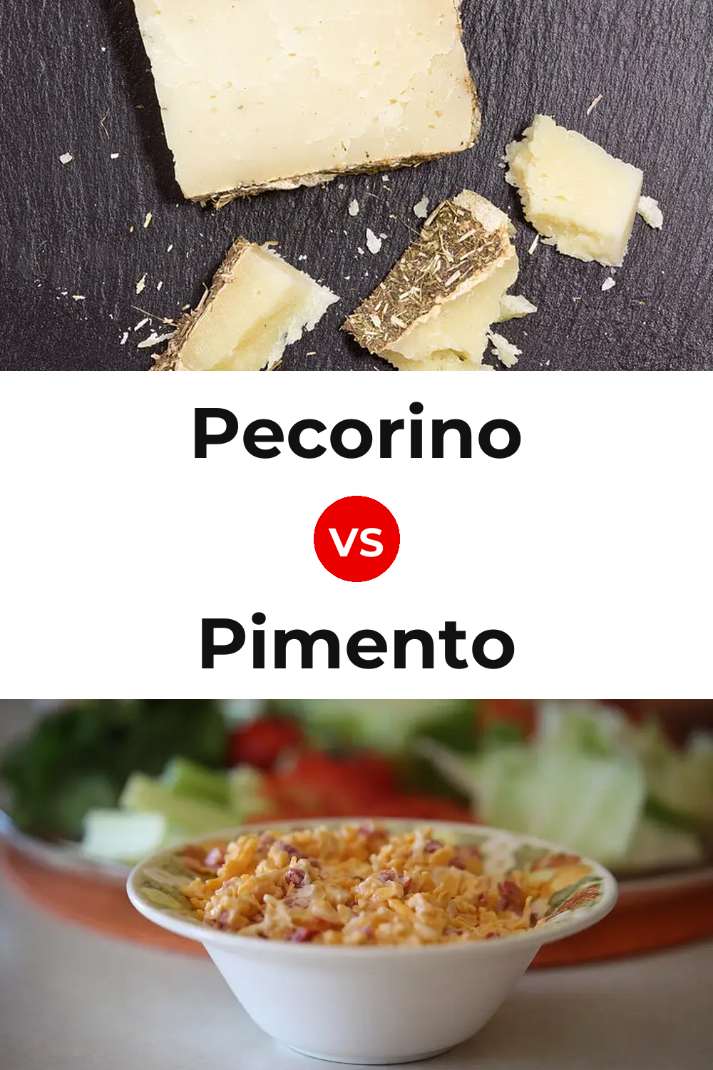 Pecorino Cheese vs Pimento Cheese Pinterest comparison