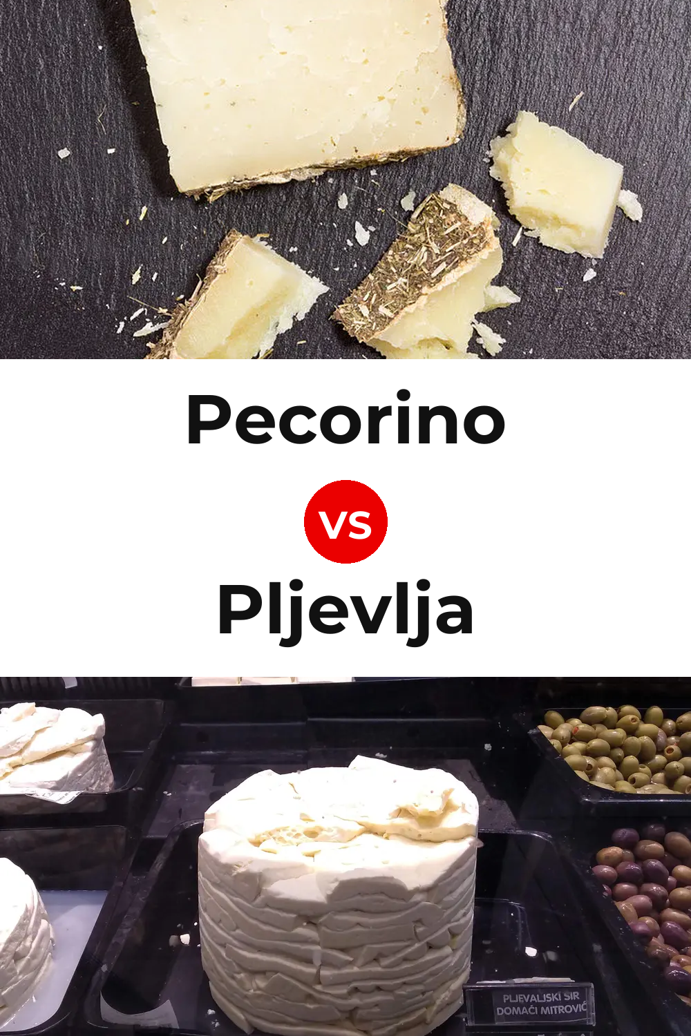 Pecorino Cheese vs Pljevlja Cheese Pinterest comparison