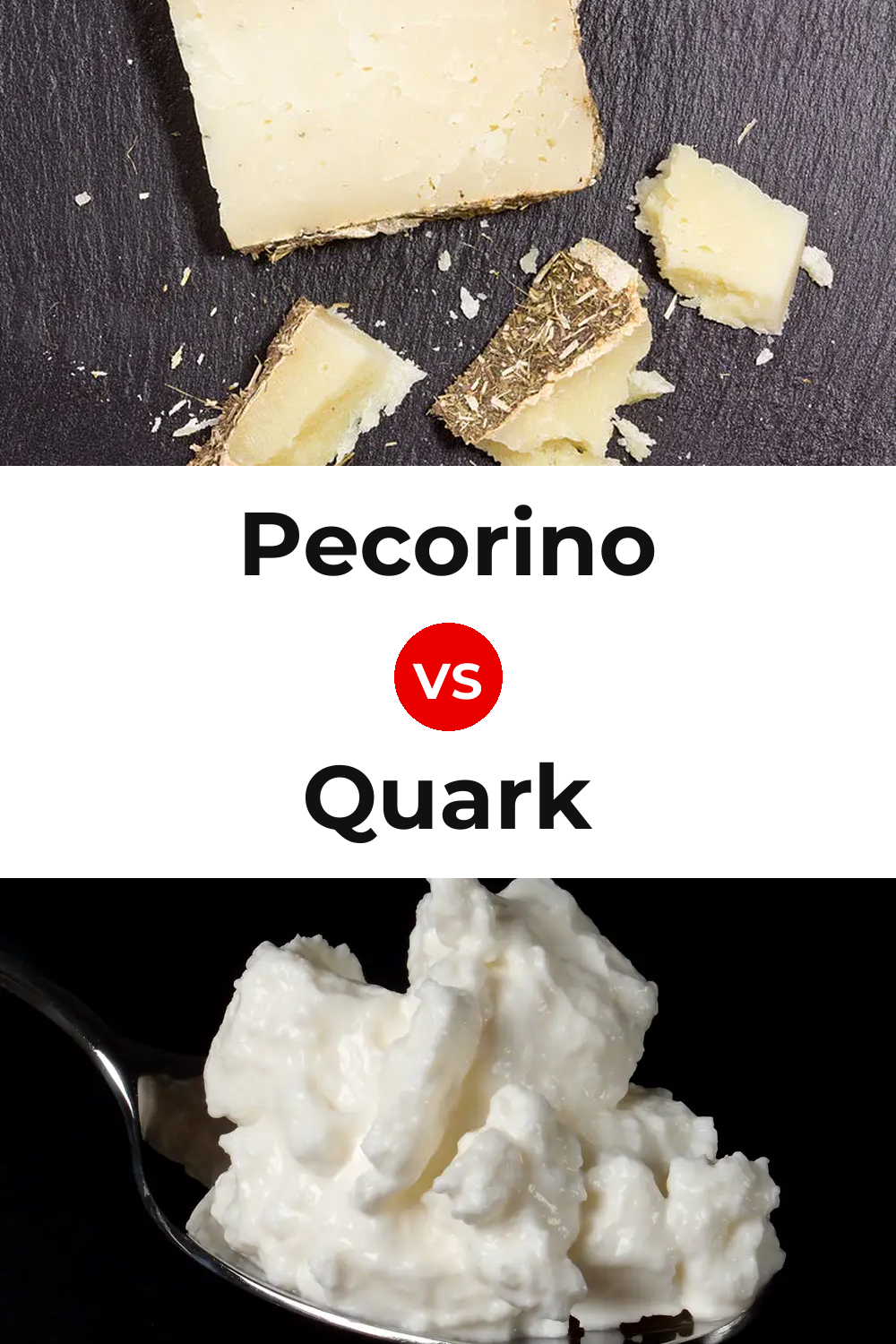 Pecorino Cheese vs Quark Cheese Pinterest comparison