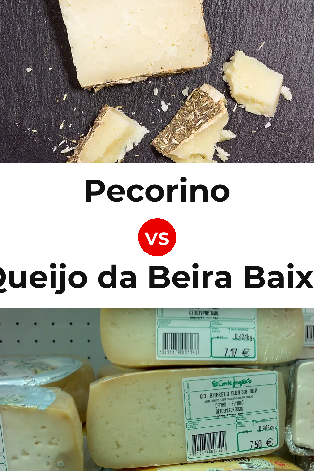 Pecorino Cheese vs Queijo da Beira Baixa Pinterest comparison