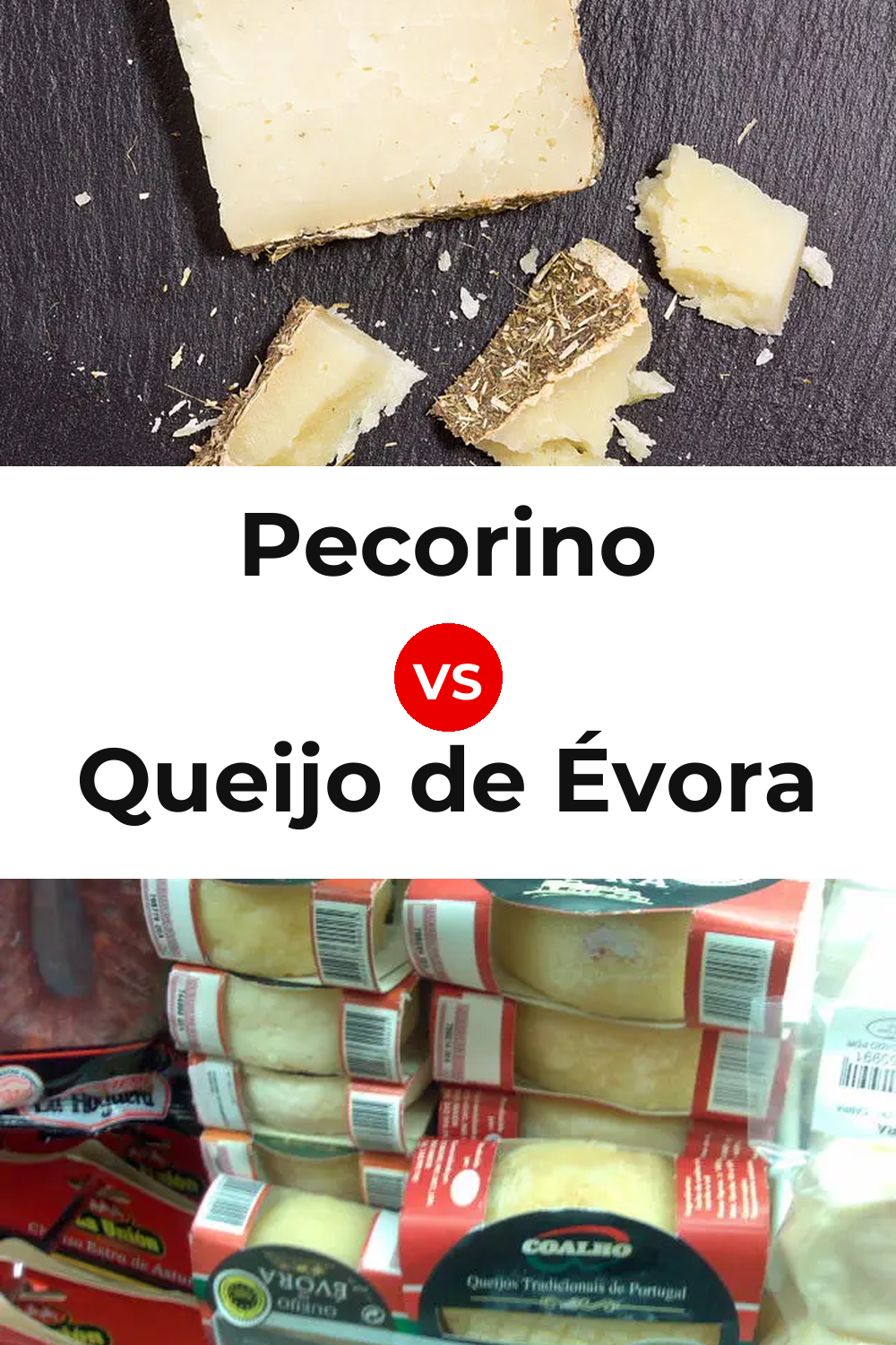 Pecorino Cheese vs Queijo de Évora Pinterest comparison