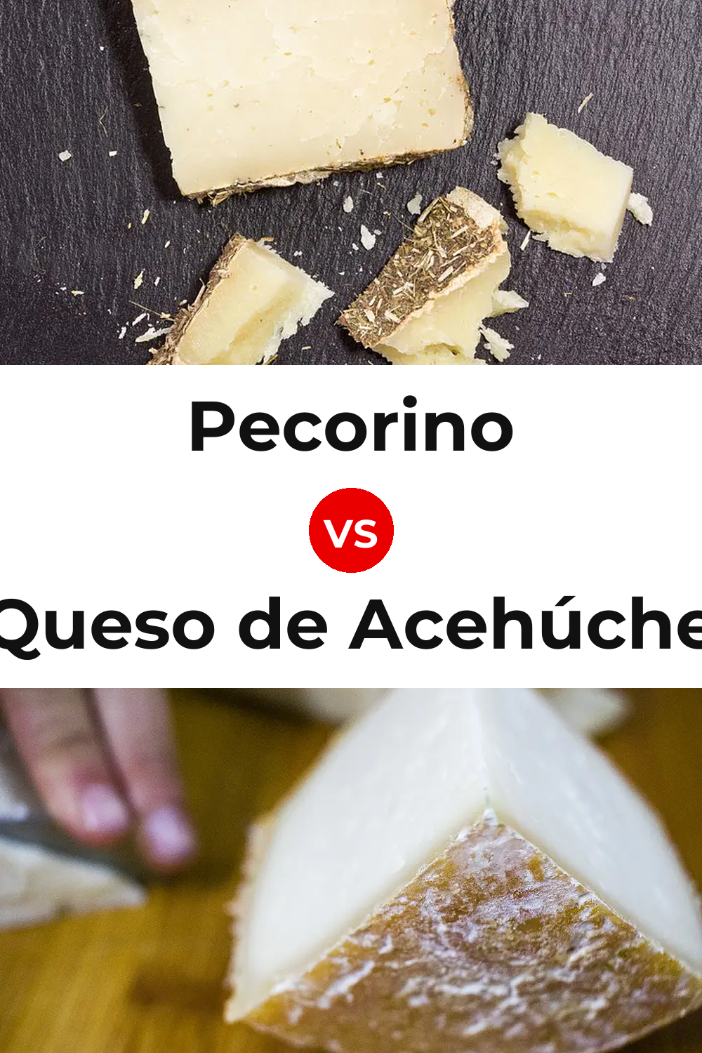 Pecorino Cheese vs Queso de Acehúche Pinterest comparison
