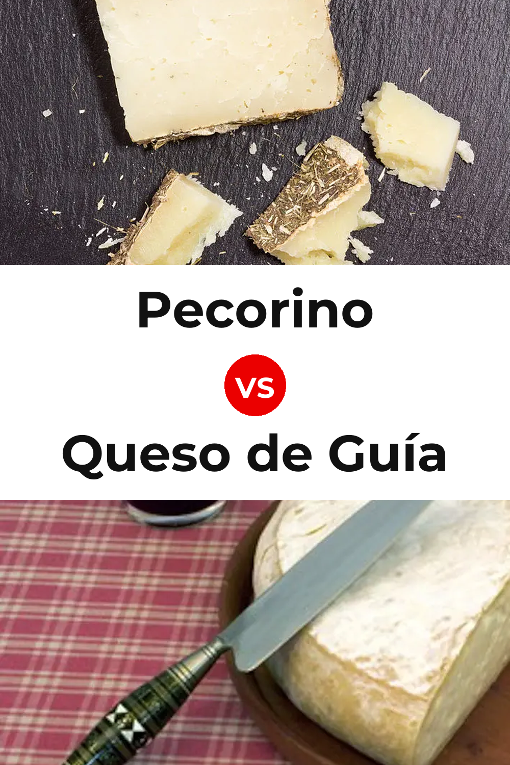 Pecorino Cheese vs Queso de Guía Pinterest comparison