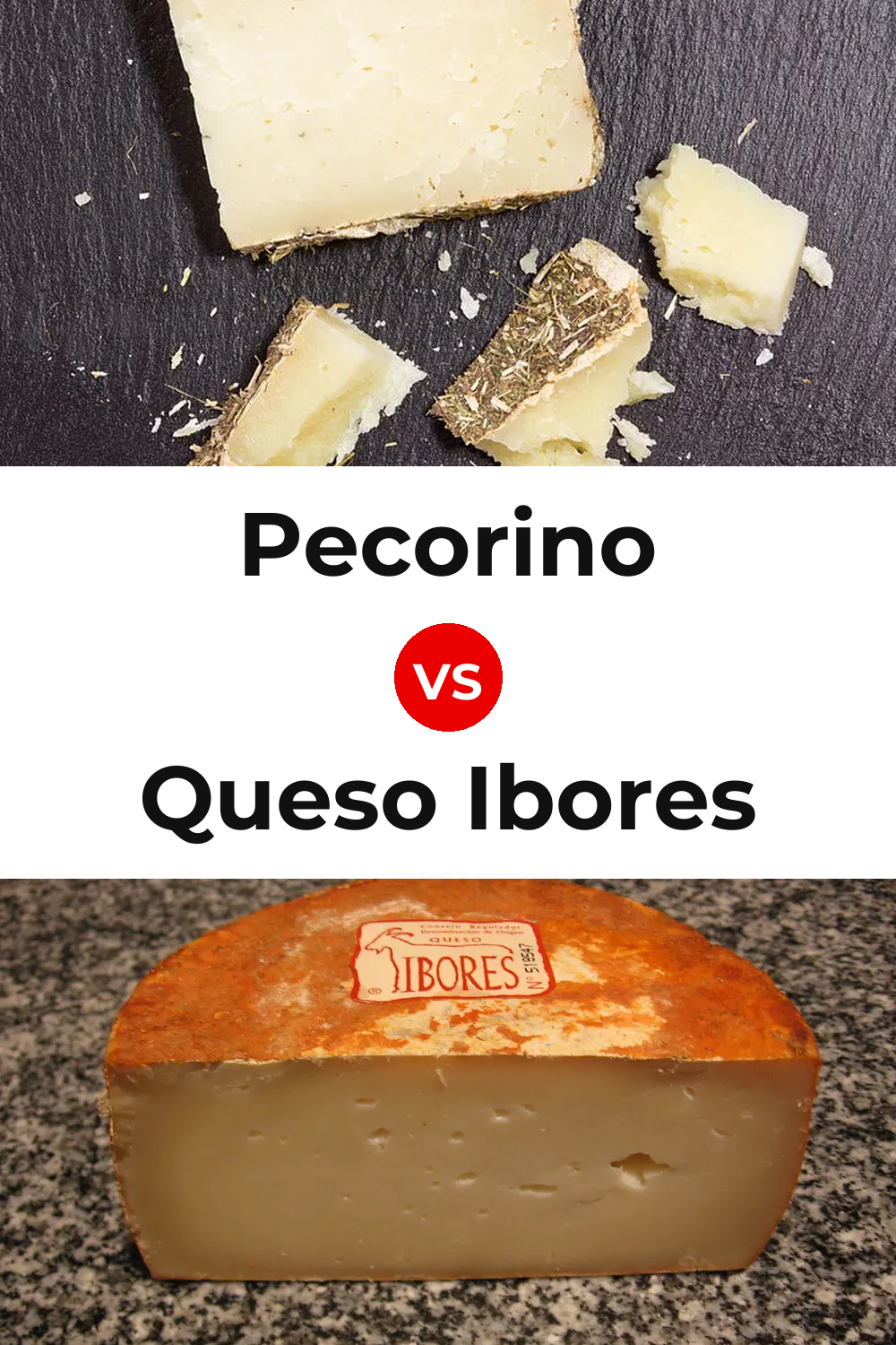 Pecorino Cheese vs Queso Ibores Pinterest comparison