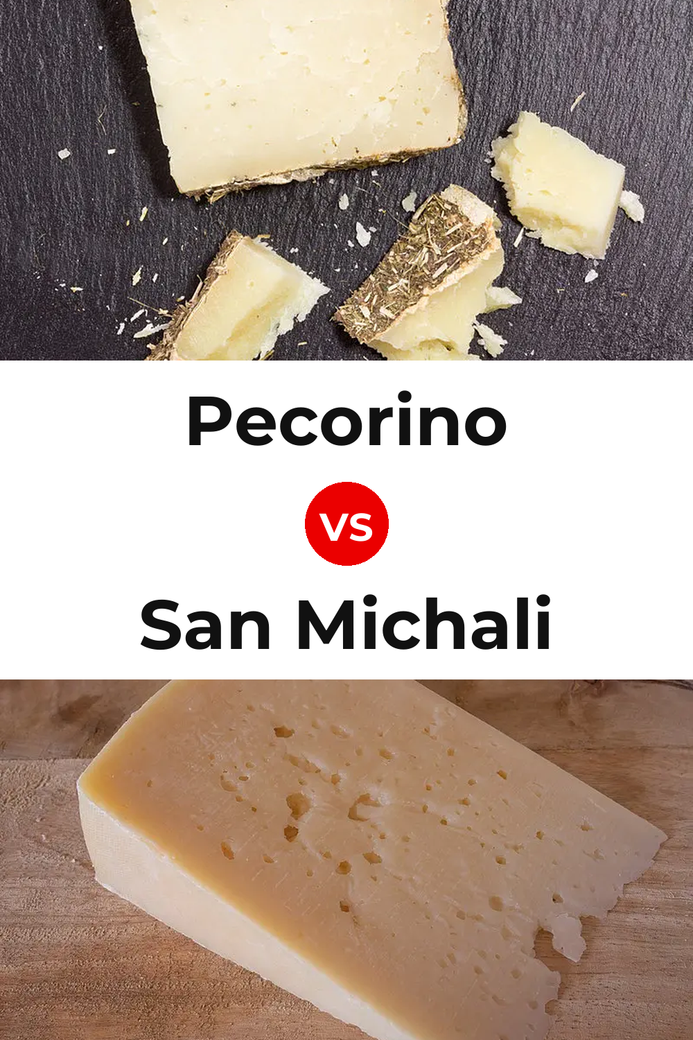 Pecorino Cheese vs San Michali Cheese Pinterest comparison