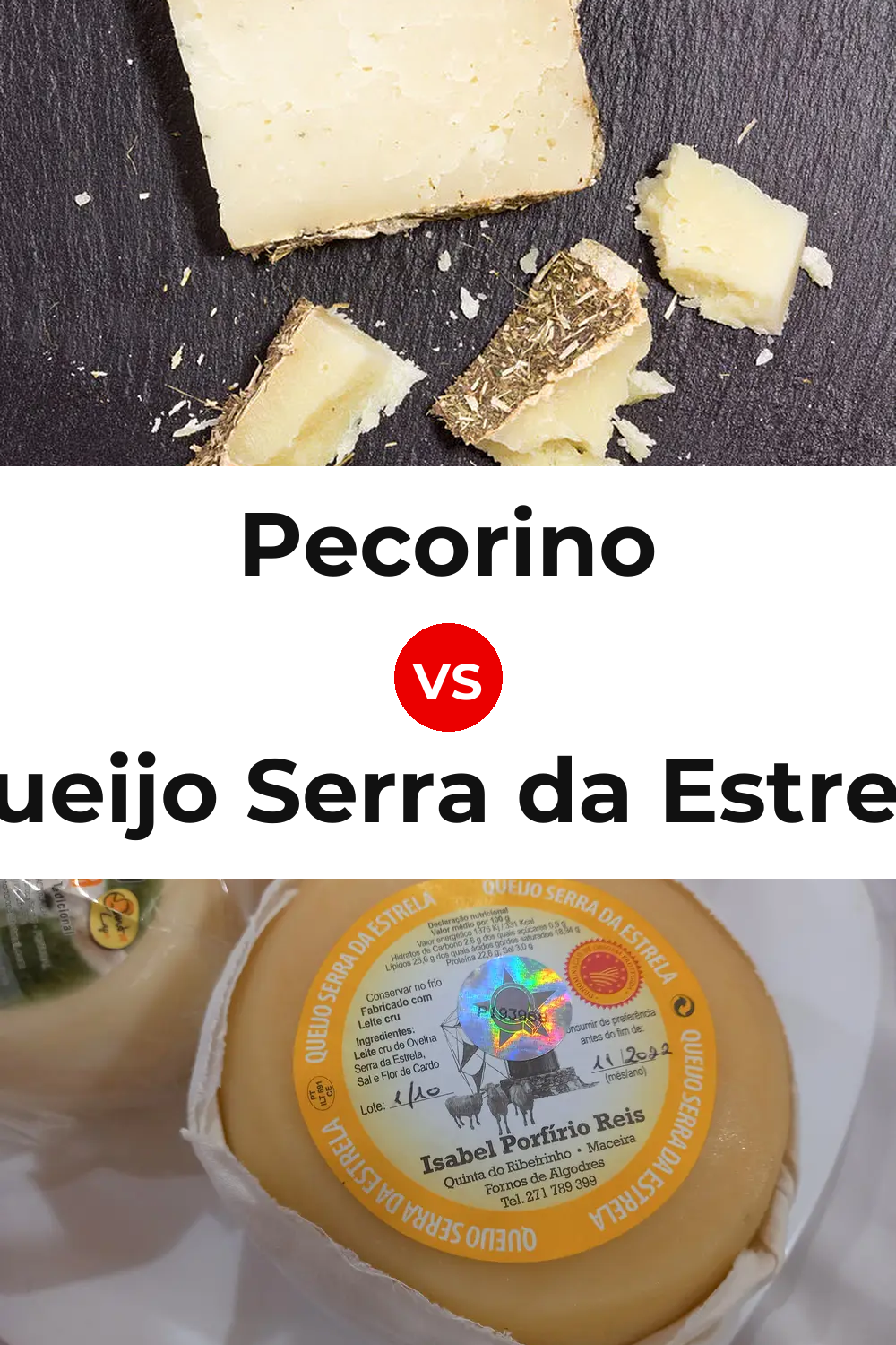 Pecorino Cheese vs Queijo Serra da Estrela Pinterest comparison