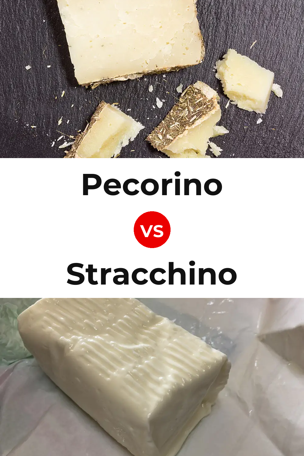 Pecorino Cheese vs Stracchino Cheese Pinterest comparison