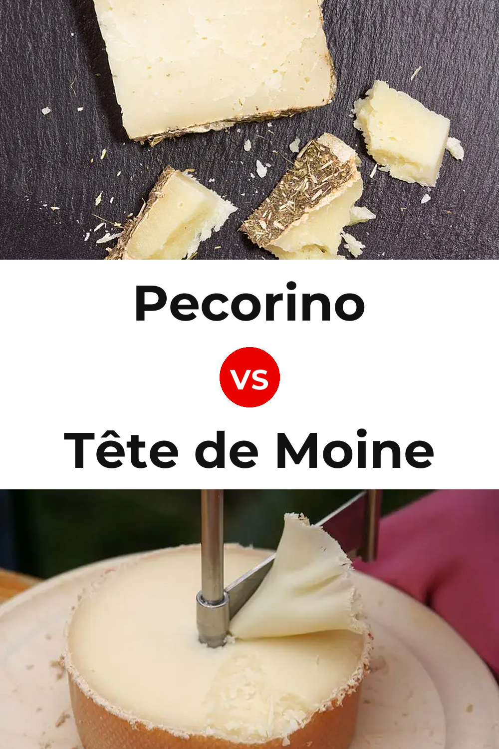 Pecorino Cheese vs Tête de Moine Cheese Pinterest comparison