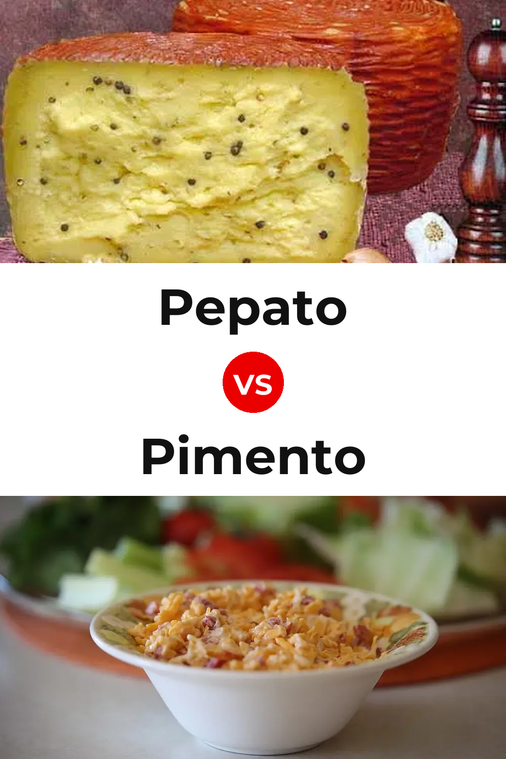 Pepato Cheese vs Pimento Cheese Pinterest comparison