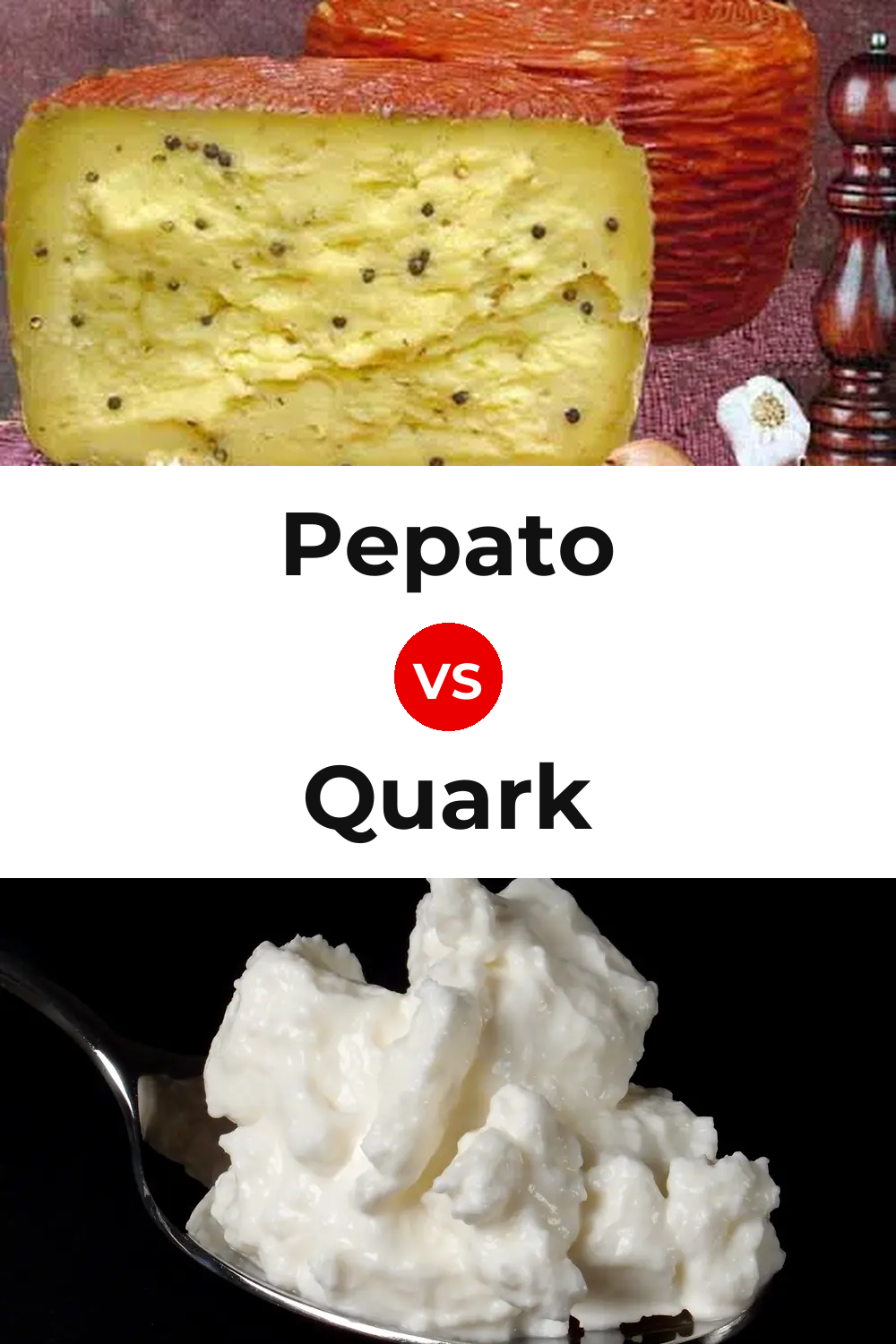 Pepato Cheese vs Quark Cheese Pinterest comparison