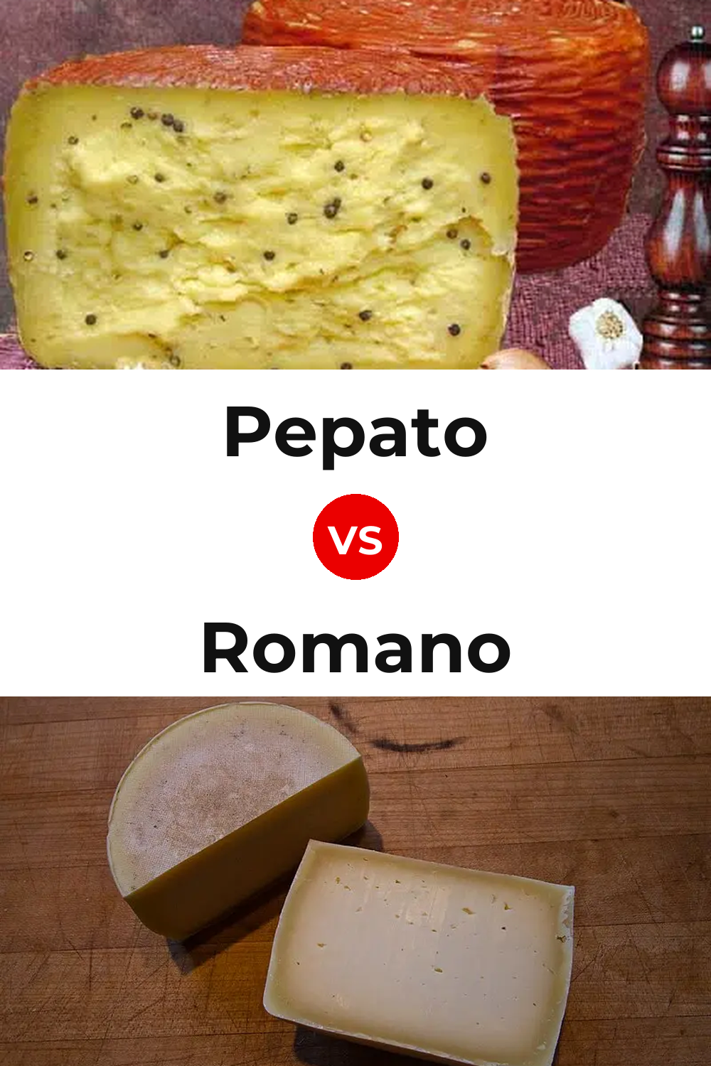 Pepato Cheese vs Romano Cheese Pinterest comparison
