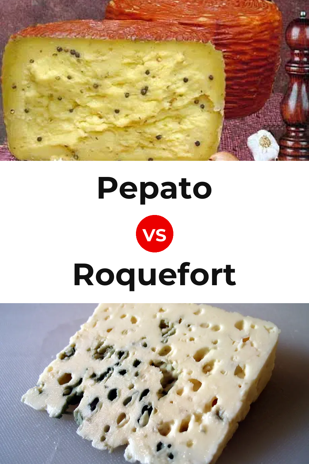 Pepato Cheese vs Roquefort Cheese Pinterest comparison
