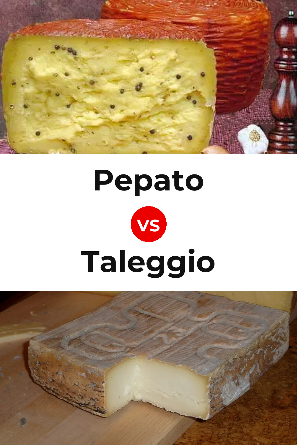 Pepato Cheese vs Taleggio Cheese Pinterest comparison