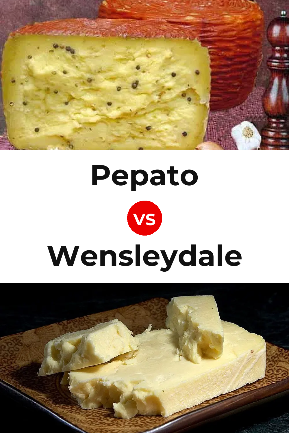 Pepato Cheese vs Wensleydale Cheese Pinterest comparison