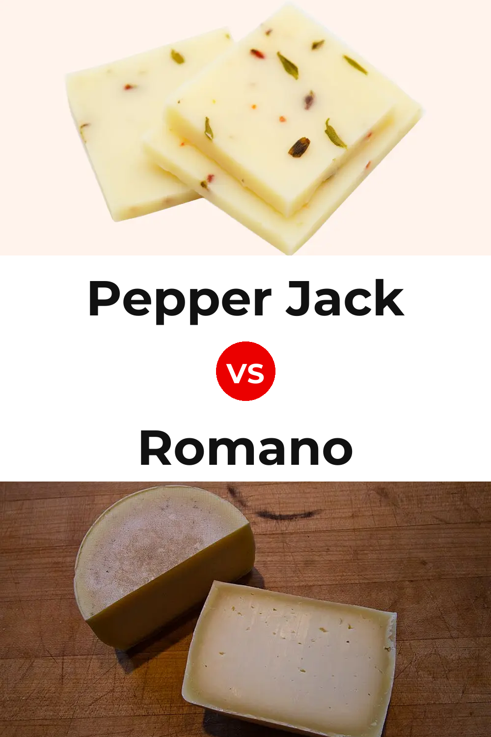 Pepper Jack Cheese vs Romano Cheese Pinterest comparison