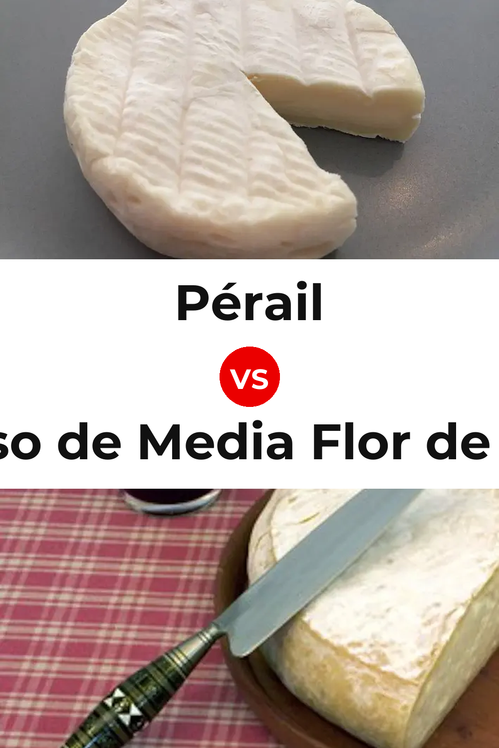 Pérail Cheese vs Queso de Media Flor de Guía Pinterest comparison