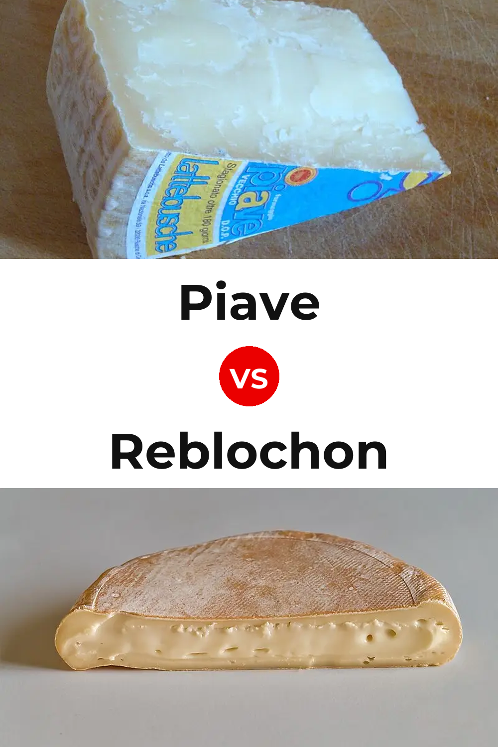 Piave Cheese vs Reblochon Cheese Pinterest comparison