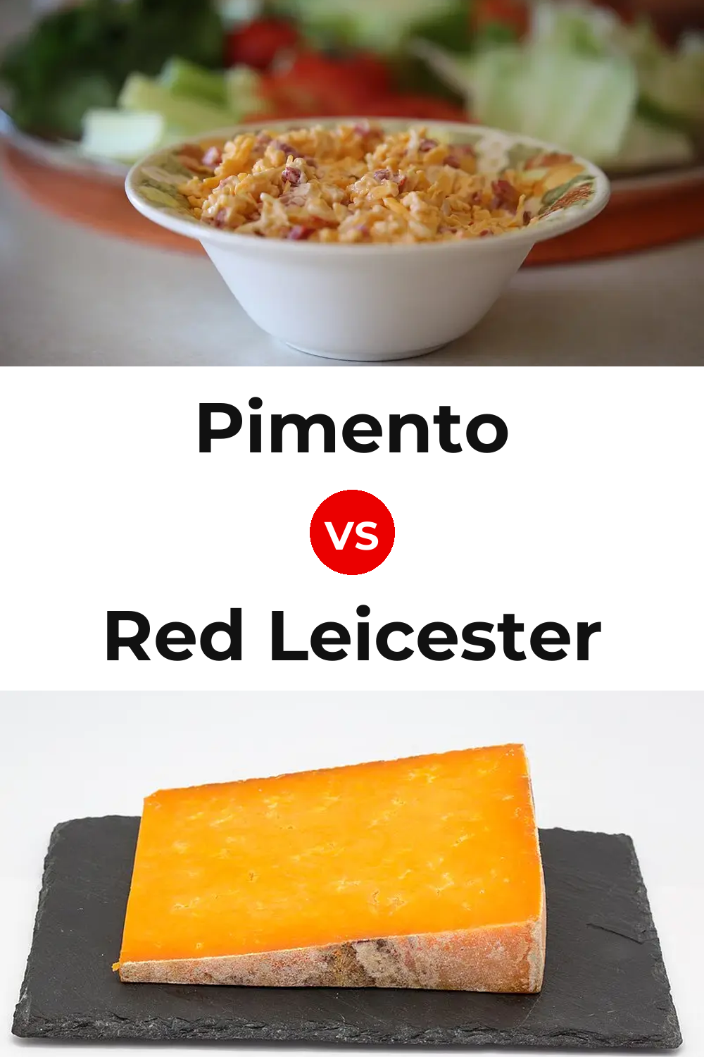 Pimento Cheese vs Red Leicester Cheese Pinterest comparison