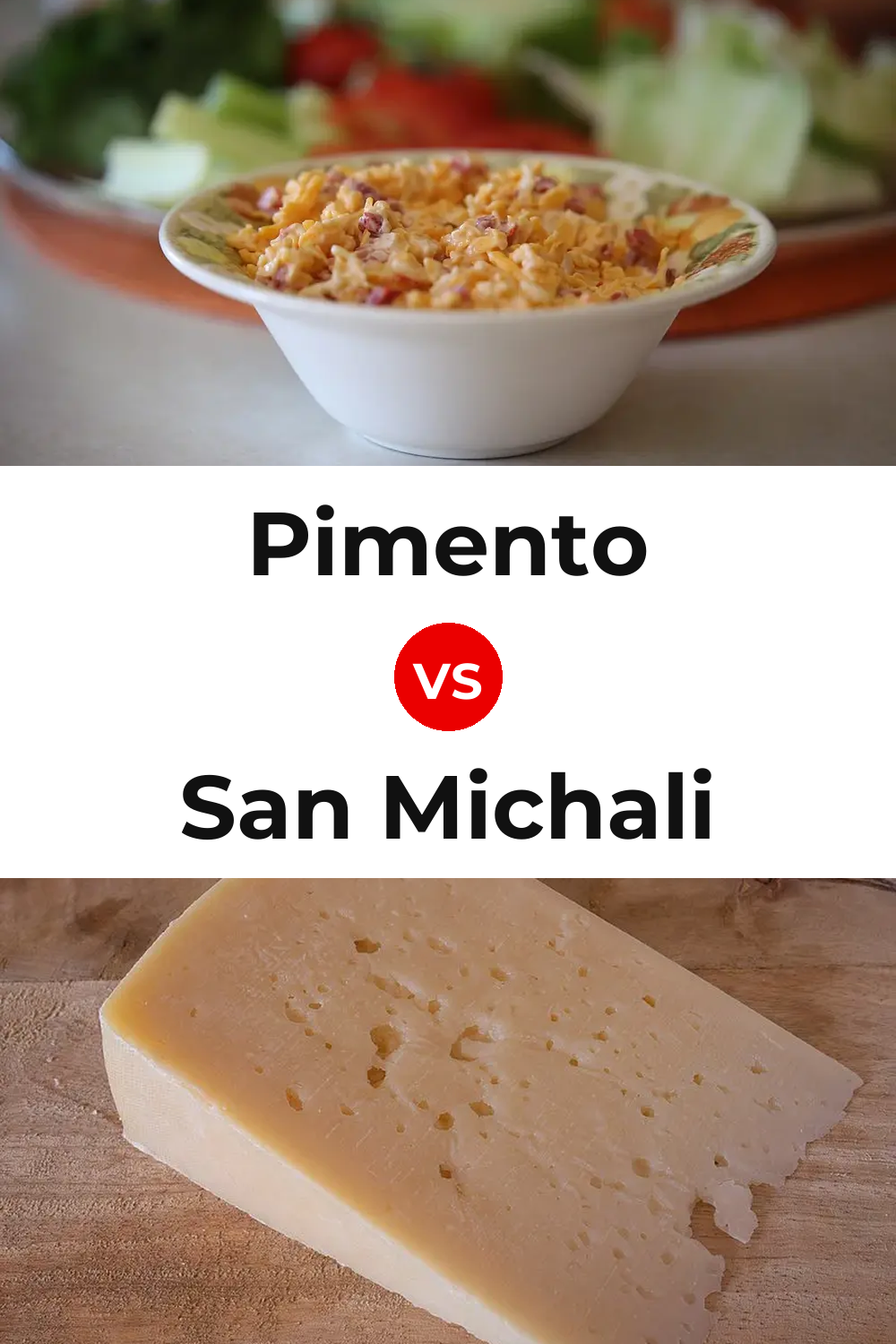 Pimento Cheese vs San Michali Cheese Pinterest comparison