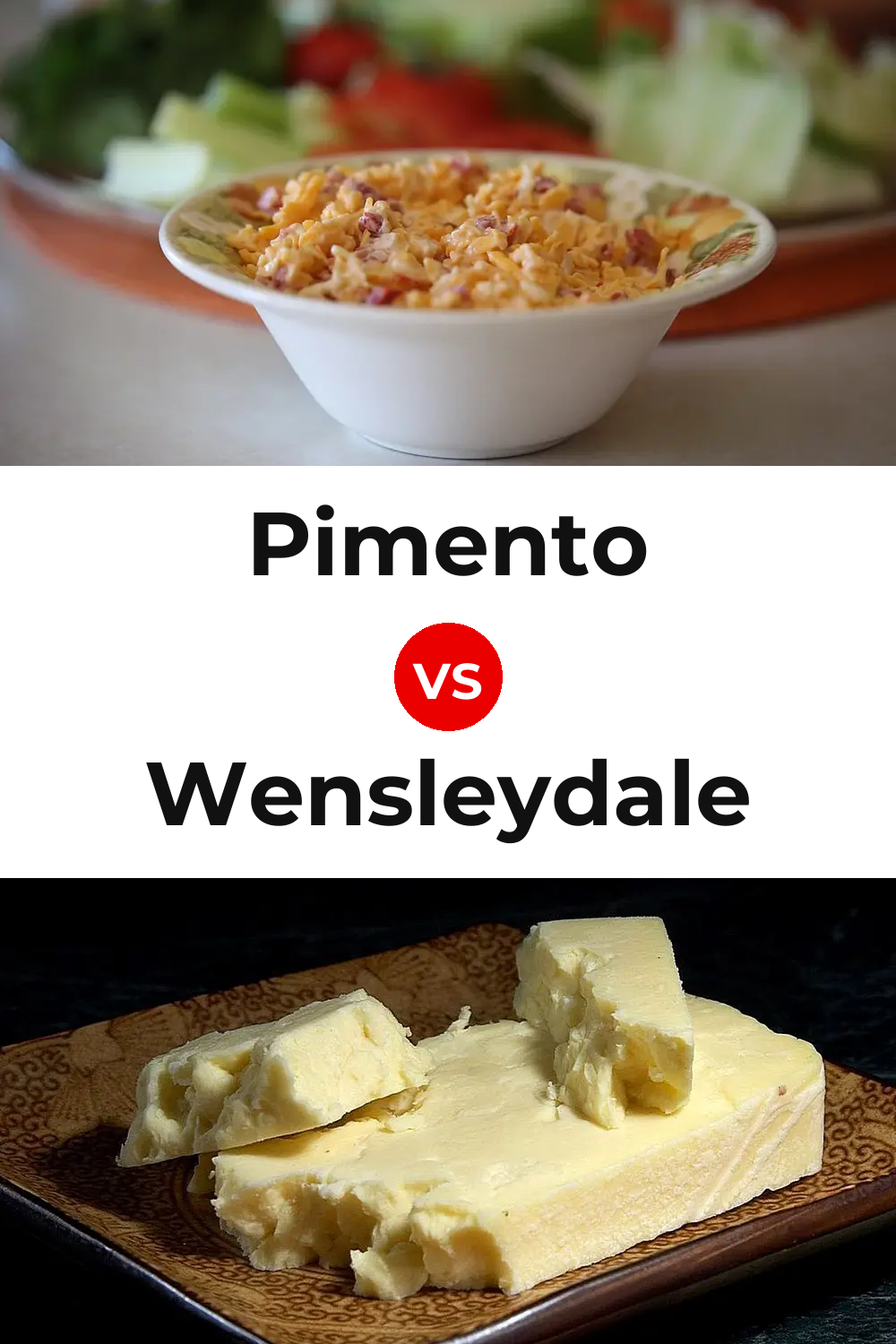 Pimento Cheese vs Wensleydale Cheese Pinterest comparison