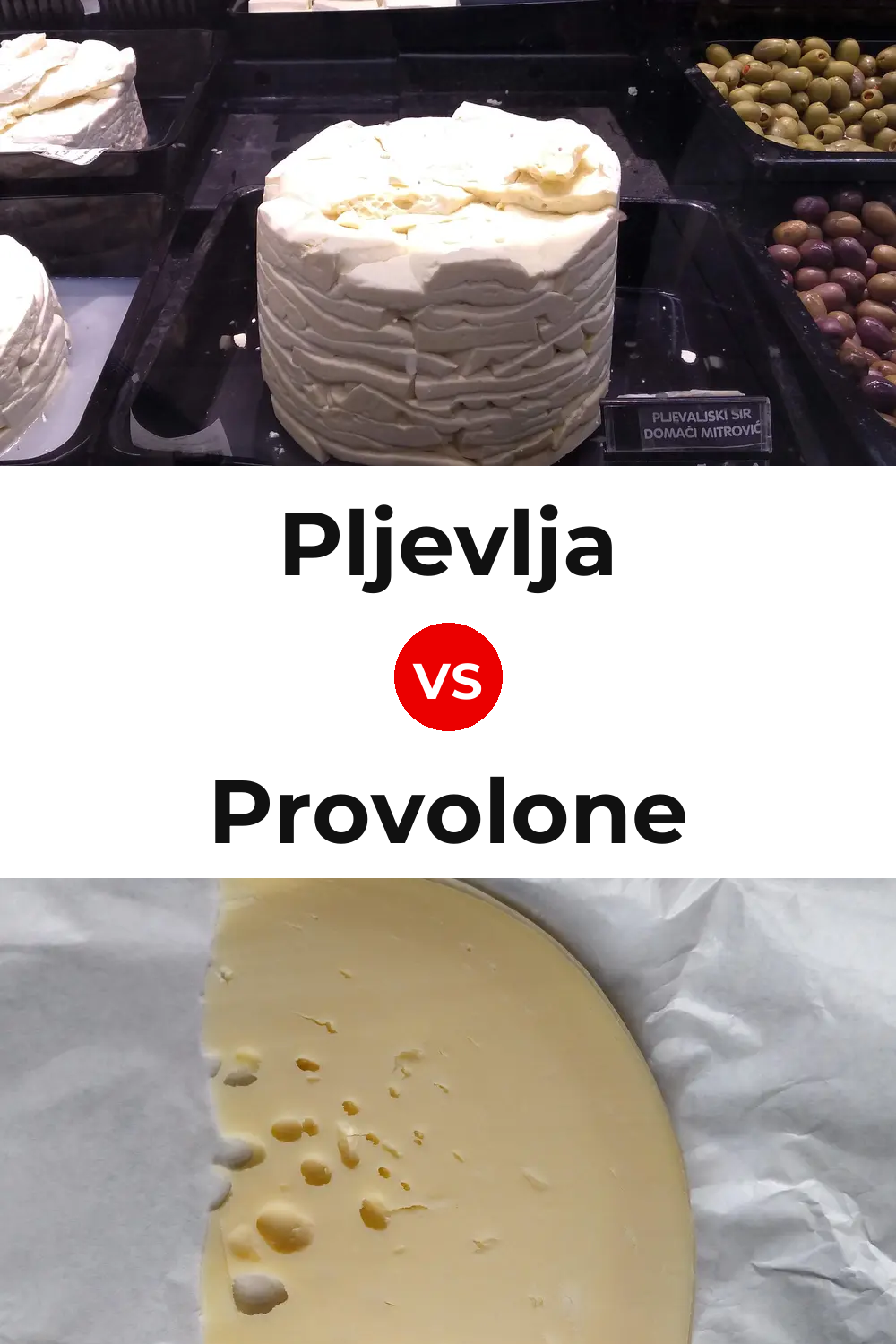 Pljevlja Cheese vs Provolone Cheese Pinterest comparison