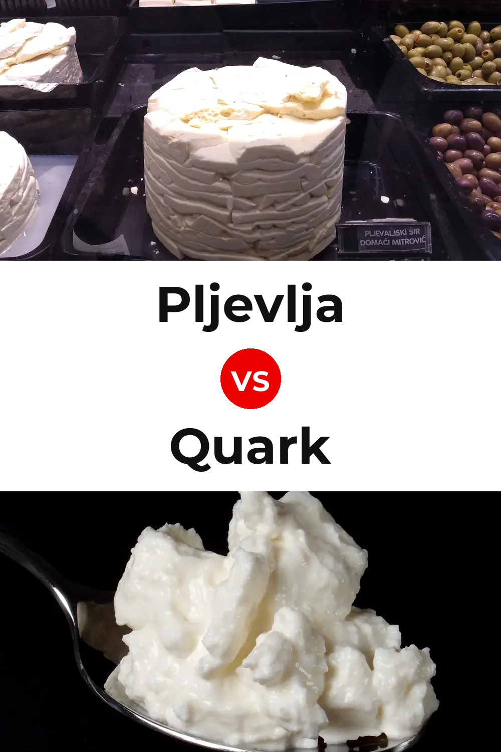 Pljevlja Cheese vs Quark Cheese Pinterest comparison