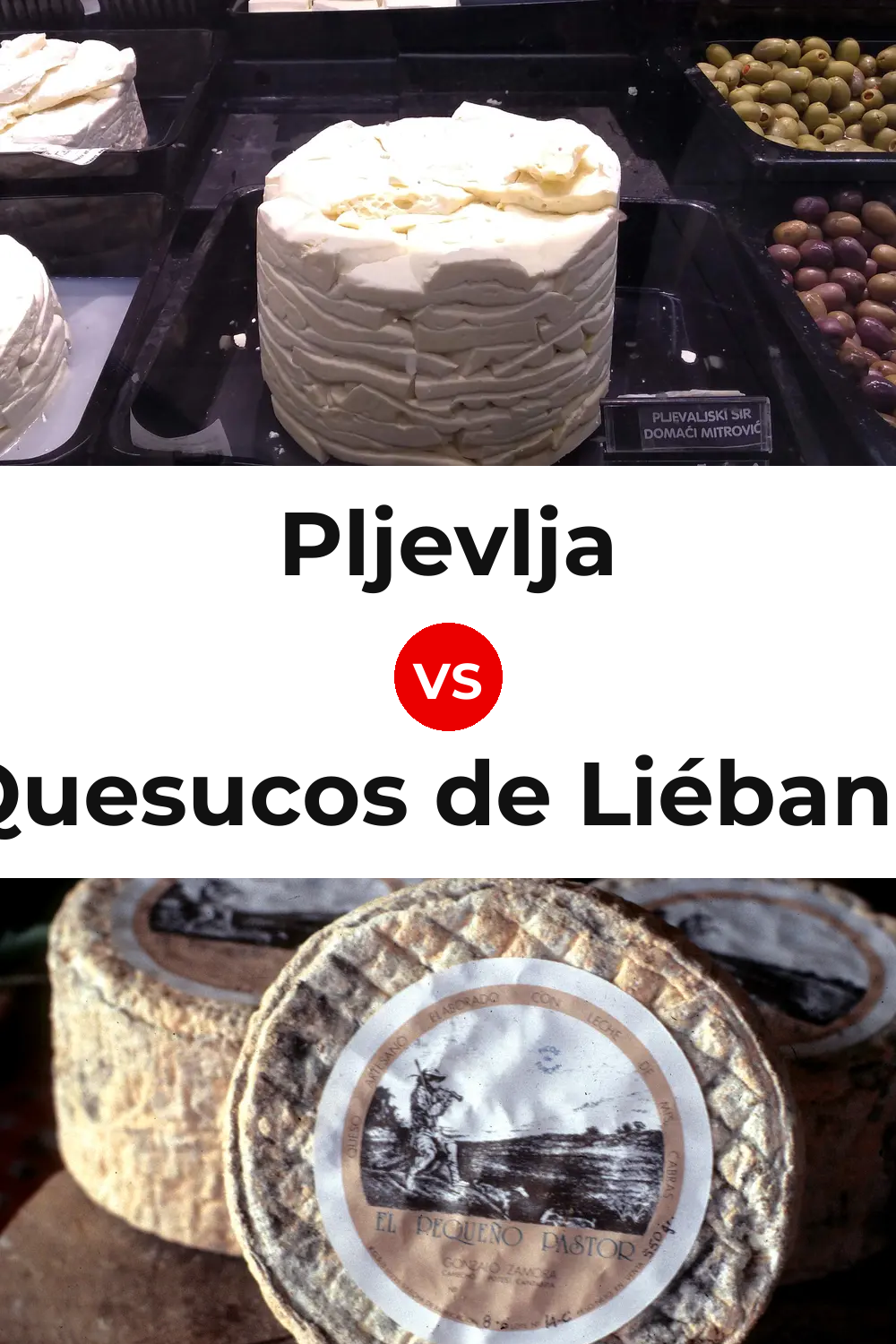 Pljevlja Cheese vs Quesucos de Liébana Cheese Pinterest comparison