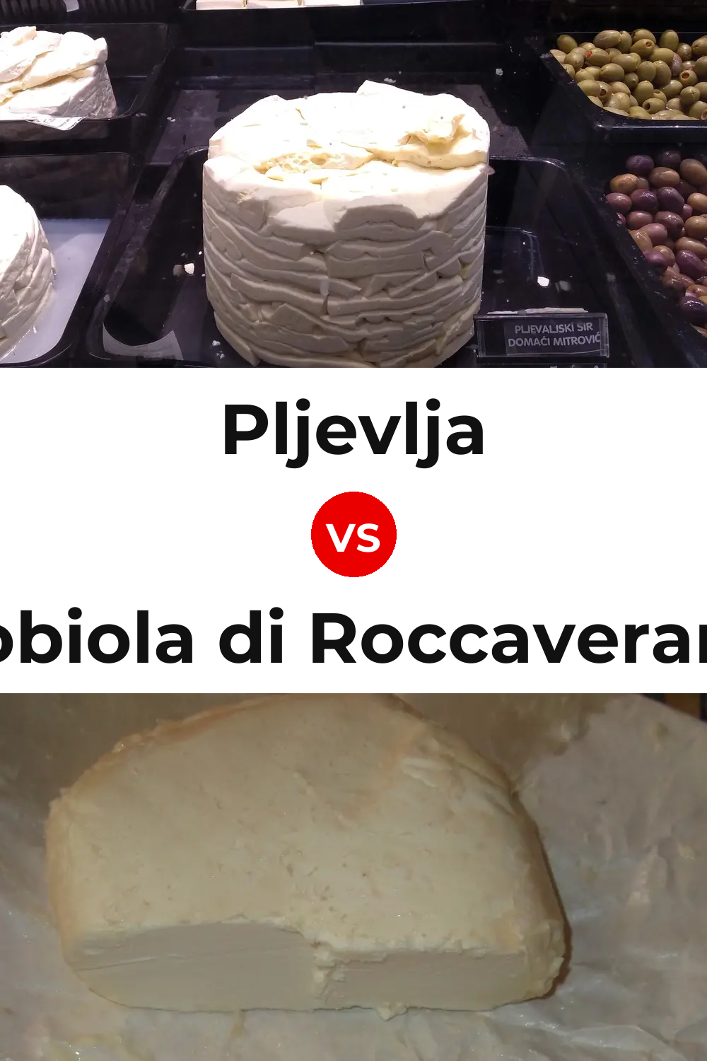 Pljevlja Cheese vs Robiola di Roccaverano Cheese Pinterest comparison