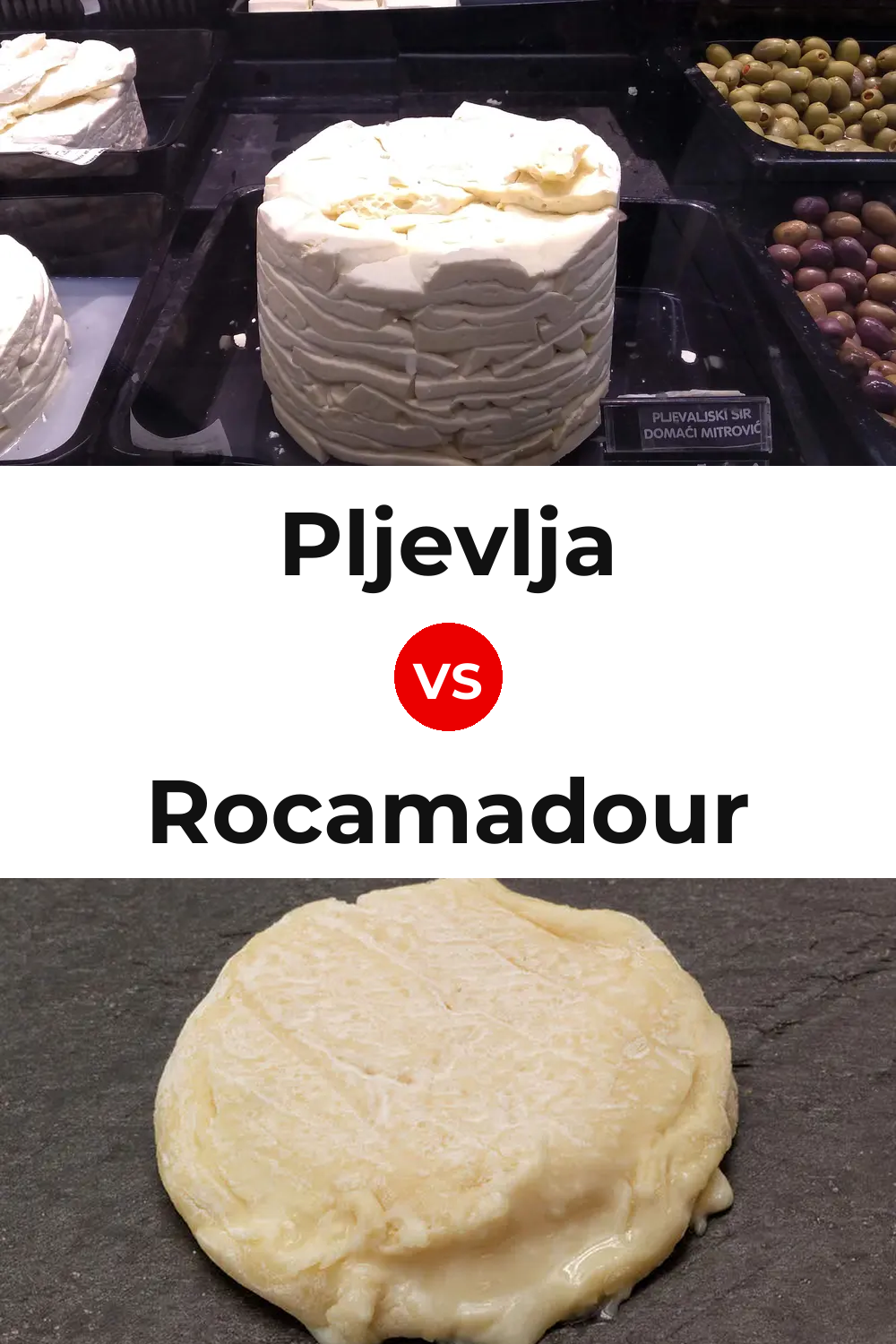 Pljevlja Cheese vs Rocamadour Cheese Pinterest comparison