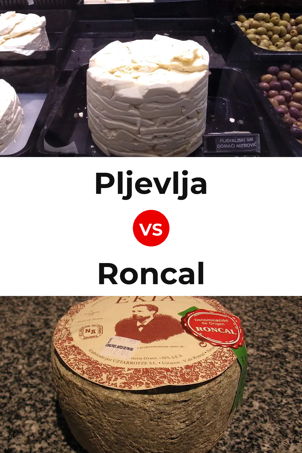 Pljevlja Cheese vs Roncal Cheese Pinterest comparison