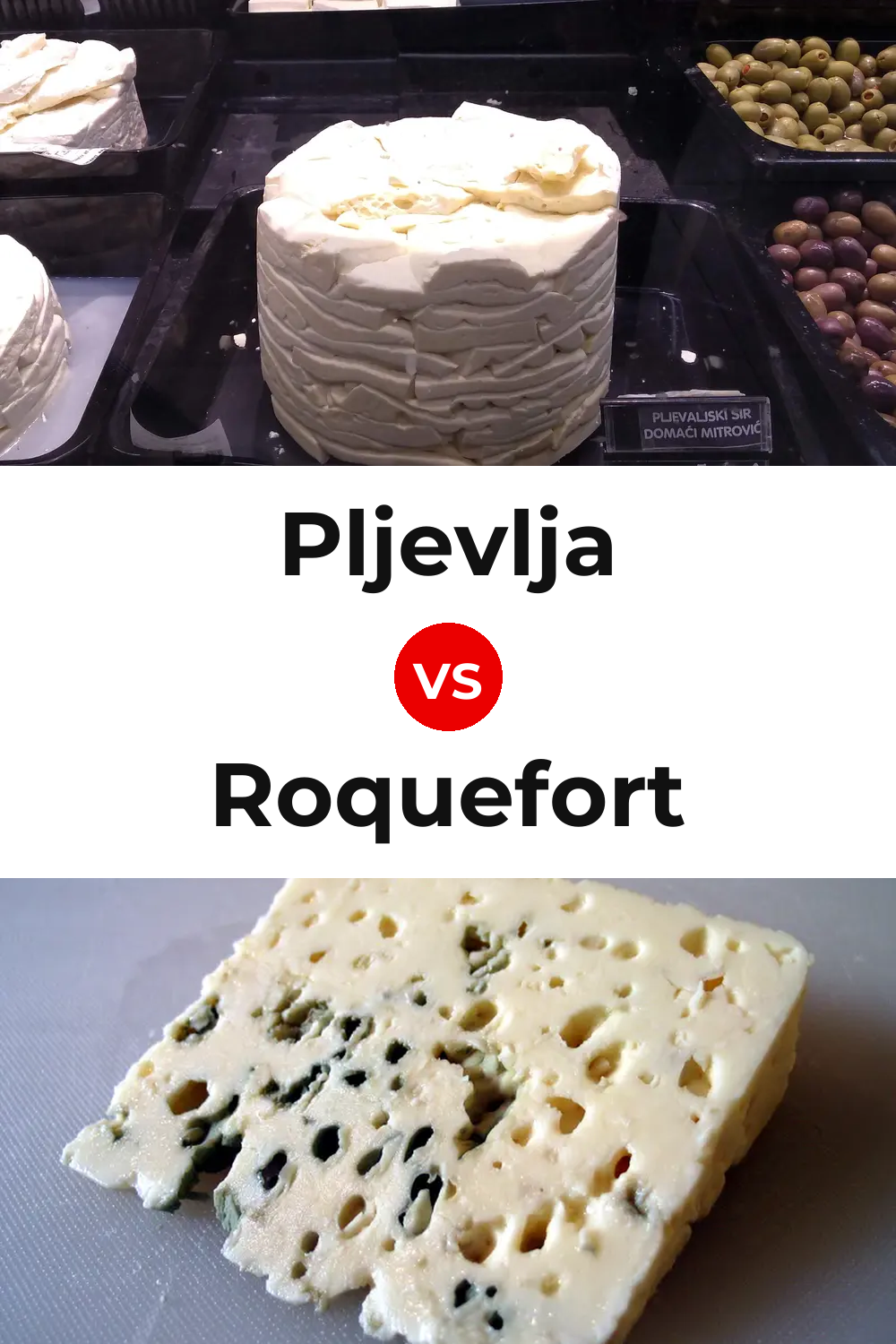 Pljevlja Cheese vs Roquefort Cheese Pinterest comparison